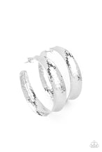 Load image into Gallery viewer, Fearlessly Flared - Silver-Jewelry-Just Because Jewels, Paparazzi Accessories-Just Because Jewels