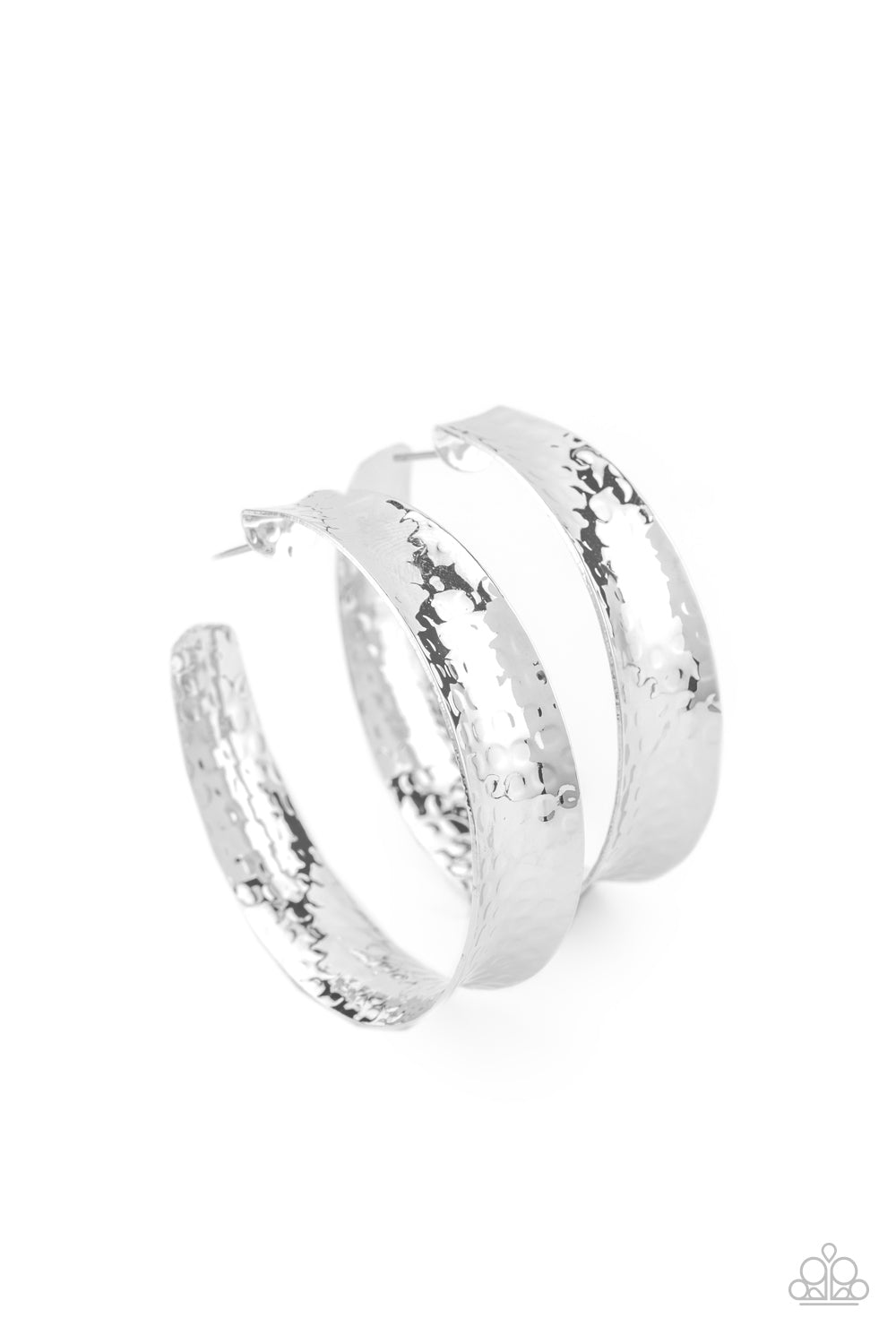 Fearlessly Flared - Silver-Jewelry-Just Because Jewels, Paparazzi Accessories-Just Because Jewels