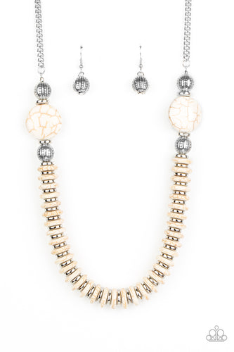 Desert Revival - White-Jewelry-Just Because Jewels, Paparazzi Accessories-Just Because Jewels