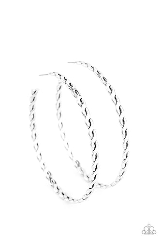 Infinite Twist - Silver-Jewelry-Just Because Jewels, Paparazzi Accessories-Just Because Jewels
