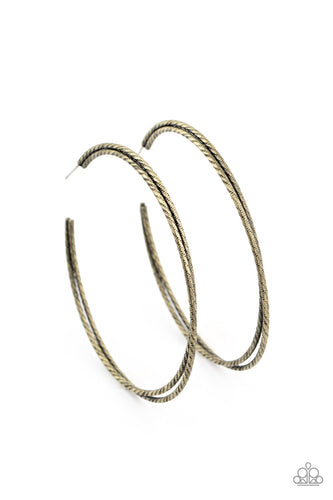 Curved Couture - Brass-Jewelry-Just Because Jewels, Paparazzi Accessories-Just Because Jewels