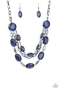 I Need a GLOW-cation - Blue-Jewelry-Just Because Jewels, Paparazzi Accessories-Just Because Jewels