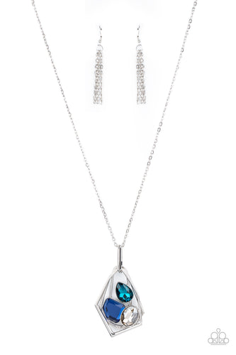 All Systems GLOW - Blue-Jewelry-Just Because Jewels, Paparazzi Accessories-Just Because Jewels