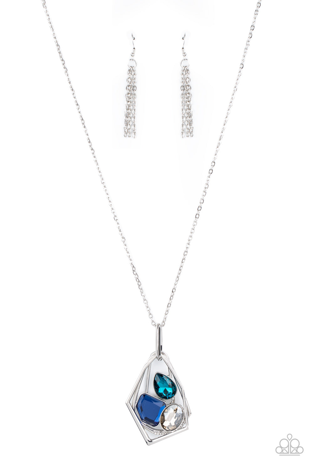 All Systems GLOW - Blue-Jewelry-Just Because Jewels, Paparazzi Accessories-Just Because Jewels