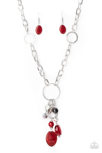 Lay Down Your CHARMS - Red-Jewelry-Just Because Jewels, Paparazzi Accessories-Just Because Jewels