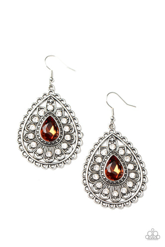 Eat, Drink, and BEAM Merry - Brown-Jewelry-Just Because Jewels, Paparazzi Accessories-Just Because Jewels