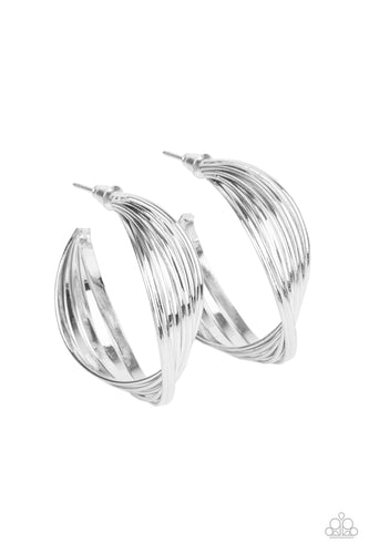 Curves In All The Right Places - Silver-Jewelry-Just Because Jewels, Paparazzi Accessories-Just Because Jewels