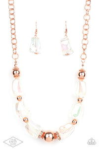 Iridescently Ice Queen - Copper-Jewelry-Just Because Jewels, Paparazzi Accessories-Just Because Jewels