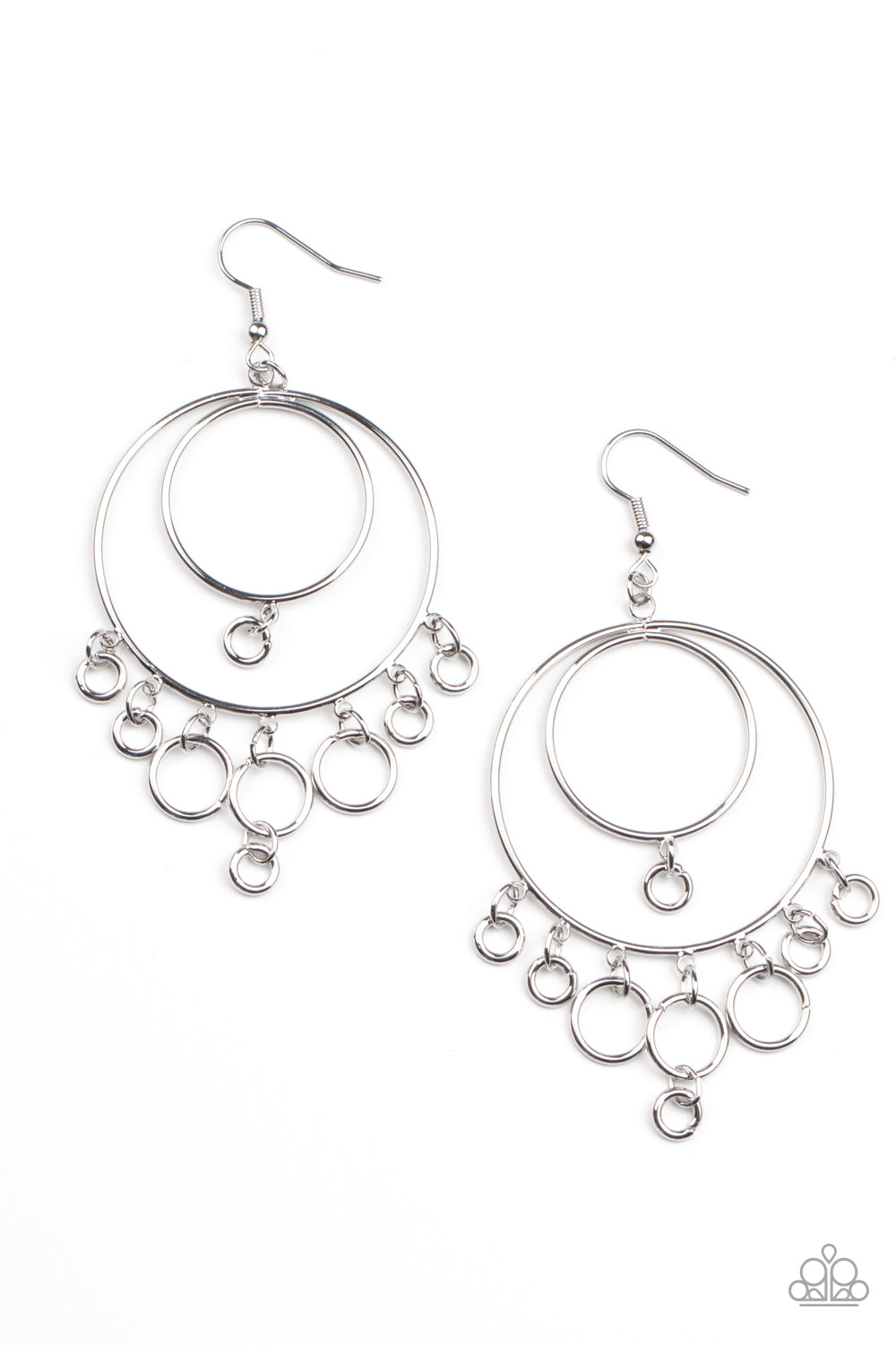 Roundabout Radiance - Silver-Jewelry-Just Because Jewels, Paparazzi Accessories-Just Because Jewels