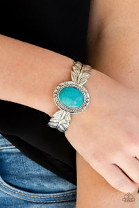Western Wings - Blue-Jewelry-Just Because Jewels, Paparazzi Accessories-Just Because Jewels