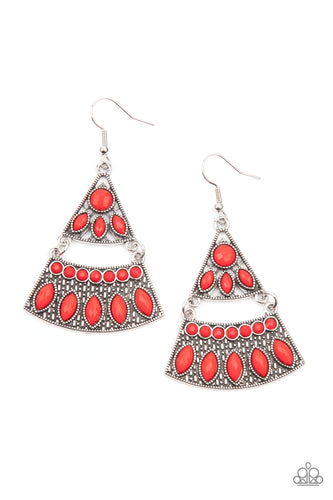 Desert Fiesta - Red-Jewelry-Just Because Jewels, Paparazzi Accessories-Just Because Jewels