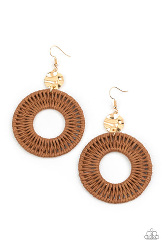 Total Basket Case - Brown-Jewelry-Just Because Jewels, Paparazzi Accessories-Just Because Jewels