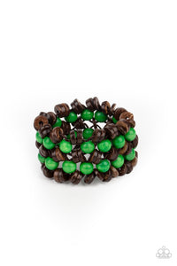 Tahiti Tourist - Green-Jewelry-Just Because Jewels, Paparazzi Accessories-Just Because Jewels
