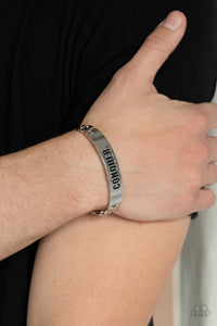 Conquer Your Fears - Silver-Jewelry-Just Because Jewels, Paparazzi Accessories-Just Because Jewels