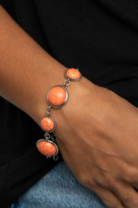 Turn Up The Terra - Orange-Jewelry-Just Because Jewels, Paparazzi Accessories-Just Because Jewels