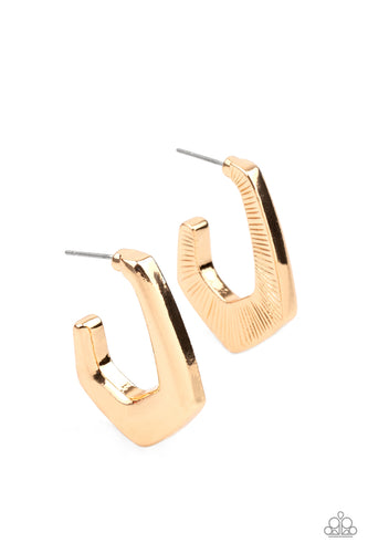 On The Hook - Gold-Jewelry-Just Because Jewels, Paparazzi Accessories-Just Because Jewels