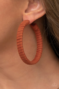 Suede Parade - Orange-Jewelry-Just Because Jewels, Paparazzi Accessories-Just Because Jewels