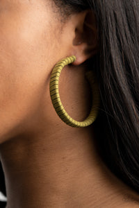 Suede Parade - Green-Jewelry-Just Because Jewels, Paparazzi Accessories-Just Because Jewels