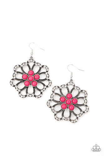 Dazzling Dewdrops - Pink-Jewelry-Just Because Jewels, Paparazzi Accessories-Just Because Jewels