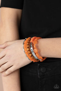 Outdoor Retreat - Orange-Jewelry-Just Because Jewels, Paparazzi Accessories-Just Because Jewels