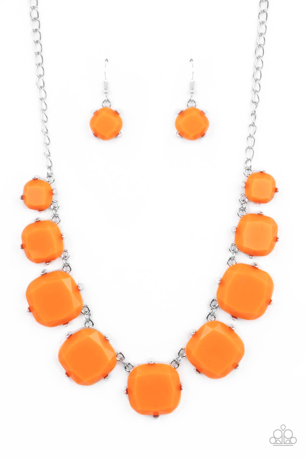 Prismatic Prima Donna - Orange-Jewelry-Just Because Jewels, Paparazzi Accessories-Just Because Jewels