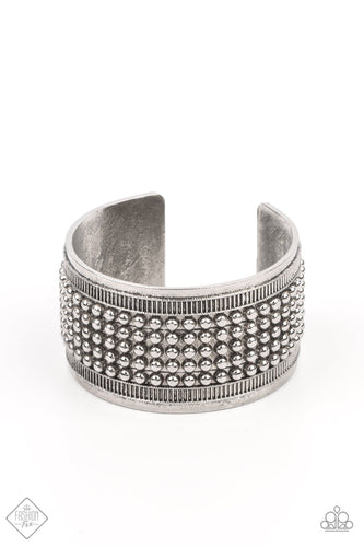 Bronco Bust - Silver-Jewelry-Just Because Jewels, Paparazzi Accessories-Just Because Jewels
