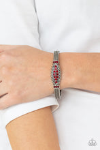 Load image into Gallery viewer, Locked in Luster - Red-Jewelry-Just Because Jewels, Paparazzi Accessories-Just Because Jewels