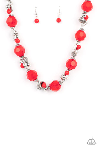 Vidi Vici VACATION - Red-Jewelry-Just Because Jewels, Paparazzi Accessories-Just Because Jewels