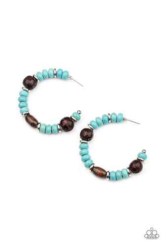 Definitely Down-To-Earth - Blue-Jewelry-Just Because Jewels, Paparazzi Accessories-Just Because Jewels