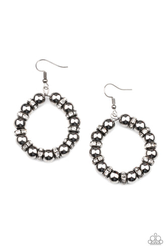 Cosmic Halo - Black-Jewelry-Just Because Jewels, Paparazzi Accessories-Just Because Jewels