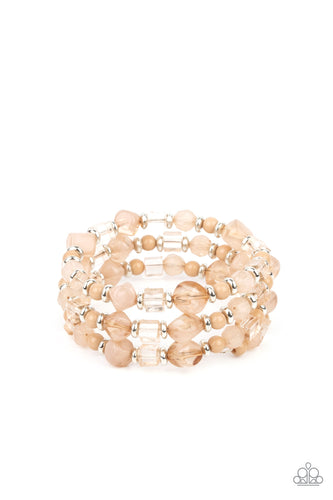 Girly Girl Glimmer - Brown-Jewelry-Just Because Jewels, Paparazzi Accessories-Just Because Jewels