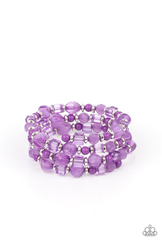 Girly Girl Glimmer - Purple-Jewelry-Just Because Jewels, Paparazzi Accessories-Just Because Jewels