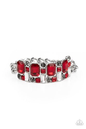 Urban Crest - Red-Jewelry-Just Because Jewels, Paparazzi Accessories-Just Because Jewels