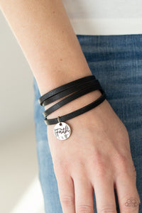 Wonderfully Worded - Black-Jewelry-Just Because Jewels, Paparazzi Accessories-Just Because Jewels