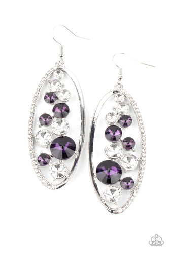 Rock Candy Bubbly - Purple-Jewelry-Just Because Jewels, Paparazzi Accessories-Just Because Jewels
