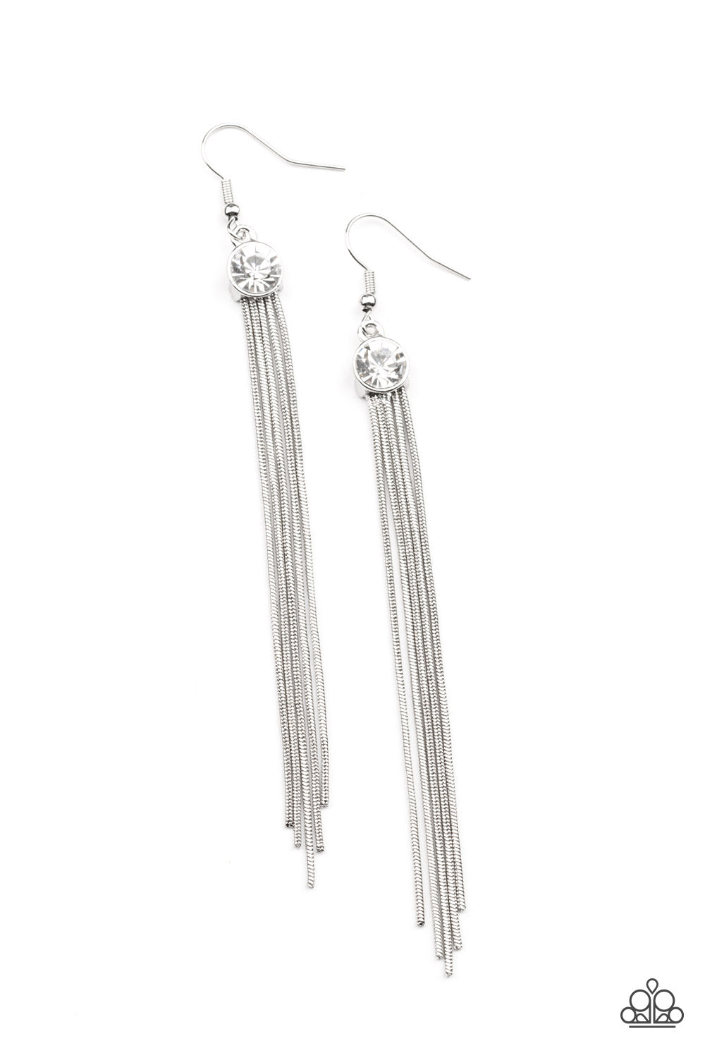 Always In Motion - White-Jewelry-Just Because Jewels, Paparazzi Accessories-Just Because Jewels