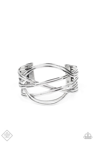 Hautely Hammered - Silver-Jewelry-Just Because Jewels, Paparazzi Accessories-Just Because Jewels