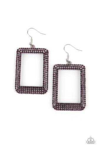 World FRAME-ous - Purple-Jewelry-Just Because Jewels, Paparazzi Accessories-Just Because Jewels
