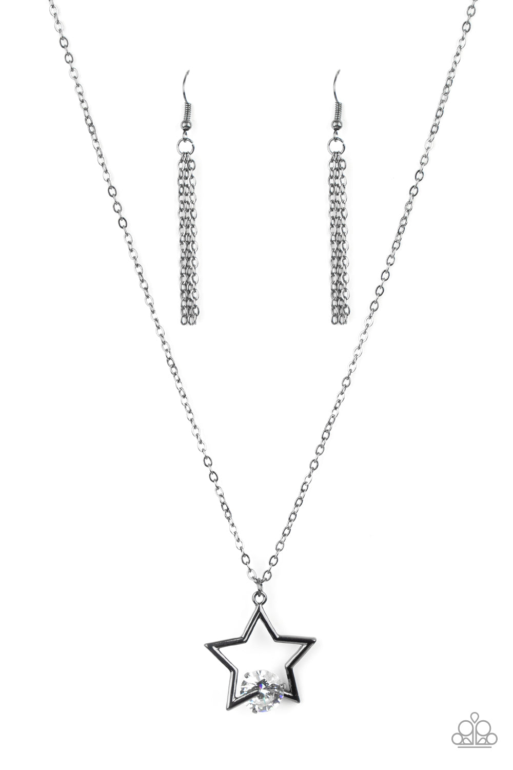 Starry Fireworks - Black-Jewelry-Paparazzi Accessories, Just Because Jewels-Just Because Jewels