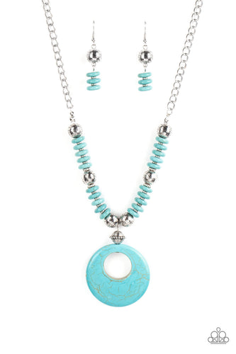 Oasis Goddess - Blue-Jewelry-Just Because Jewels, Paparazzi Accessories-Just Because Jewels