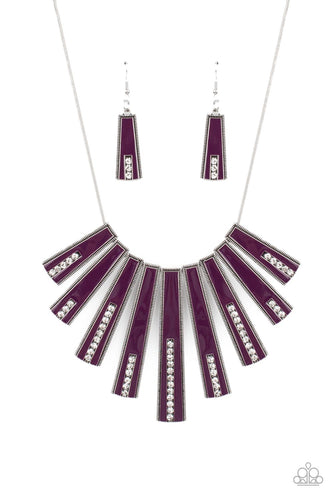 FAN-tastically Deco - Purple-Jewelry-Just Because Jewels, Paparazzi Accessories-Just Because Jewels