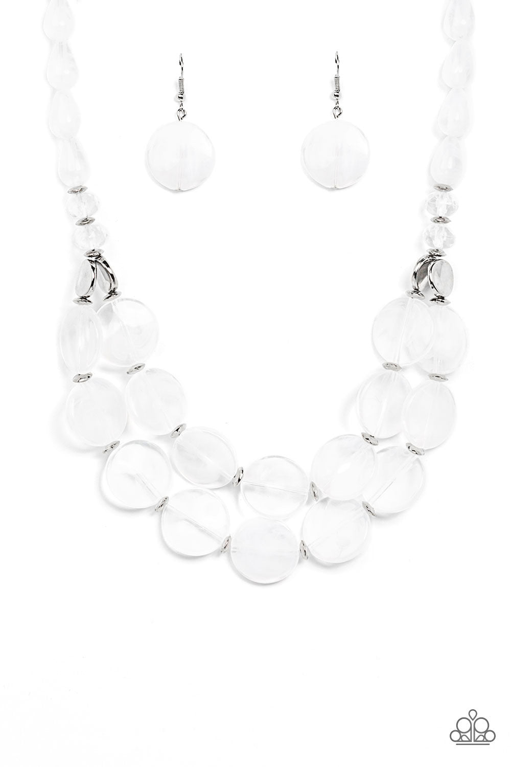 Beach Day Demure - White-Jewelry-Just Because Jewels, Paparazzi Accessories-Just Because Jewels