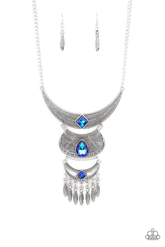 Lunar Enchantment - Blue-Jewelry-Just Because Jewels, Paparazzi Accessories-Just Because Jewels