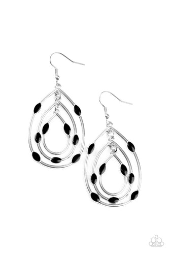 Rippling Rapport - Black-Jewelry-Just Because Jewels, Paparazzi Accessories-Just Because Jewels