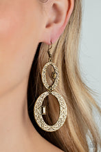 Load image into Gallery viewer, OVAL and OVAL Again - Brass-Jewelry-Paparazzi Accessories-Just Because Jewels