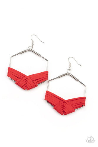 Suede Solstice - Red-Jewelry-Paparazzi Accessories, Just Because Jewels-Just Because Jewels