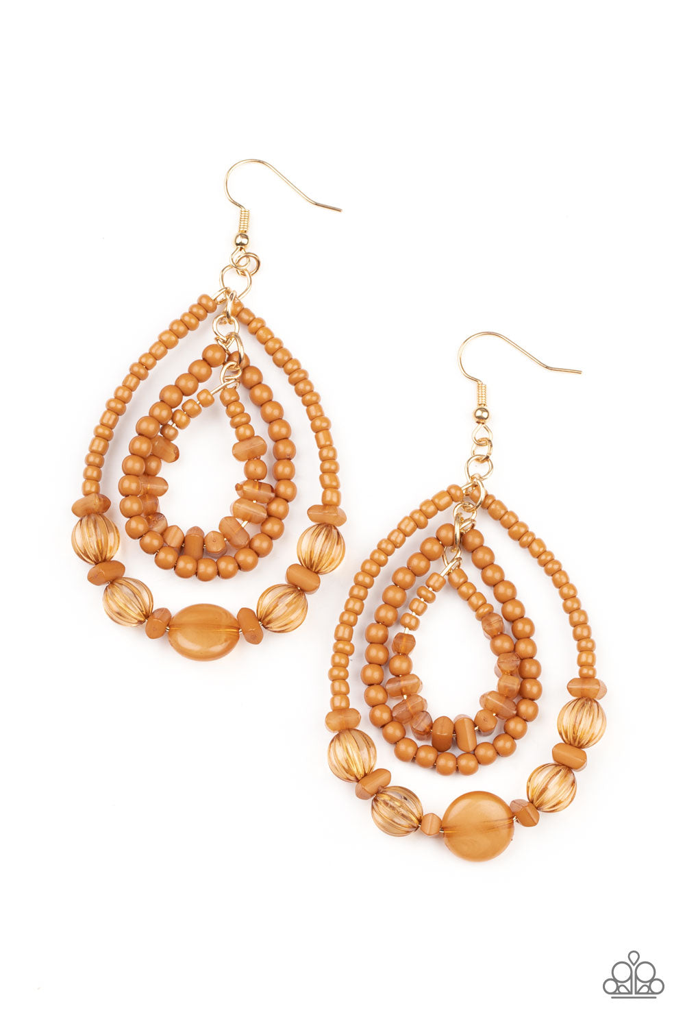 Prana Party - Brown-Jewelry-Just Because Jewels, Paparazzi Accessories-Just Because Jewels