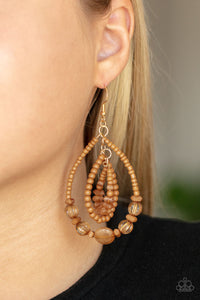 Prana Party - Brown-Jewelry-Just Because Jewels, Paparazzi Accessories-Just Because Jewels