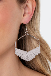 Suede Solstice - Silver-Jewelry-Paparazzi Accessories-Just Because Jewels