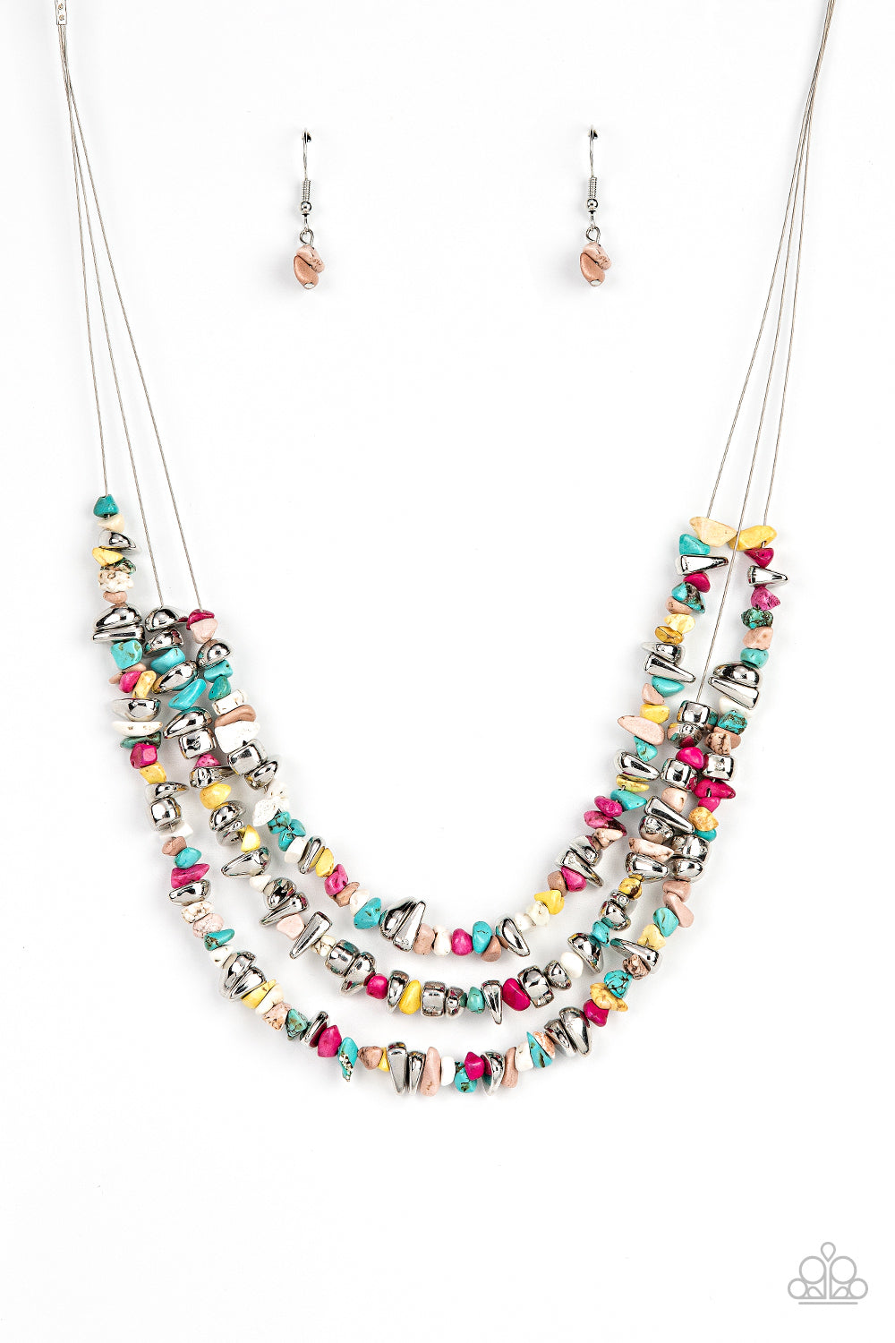 Placid Pebbles - Multi-Jewelry-Paparazzi Accessories-Just Because Jewels